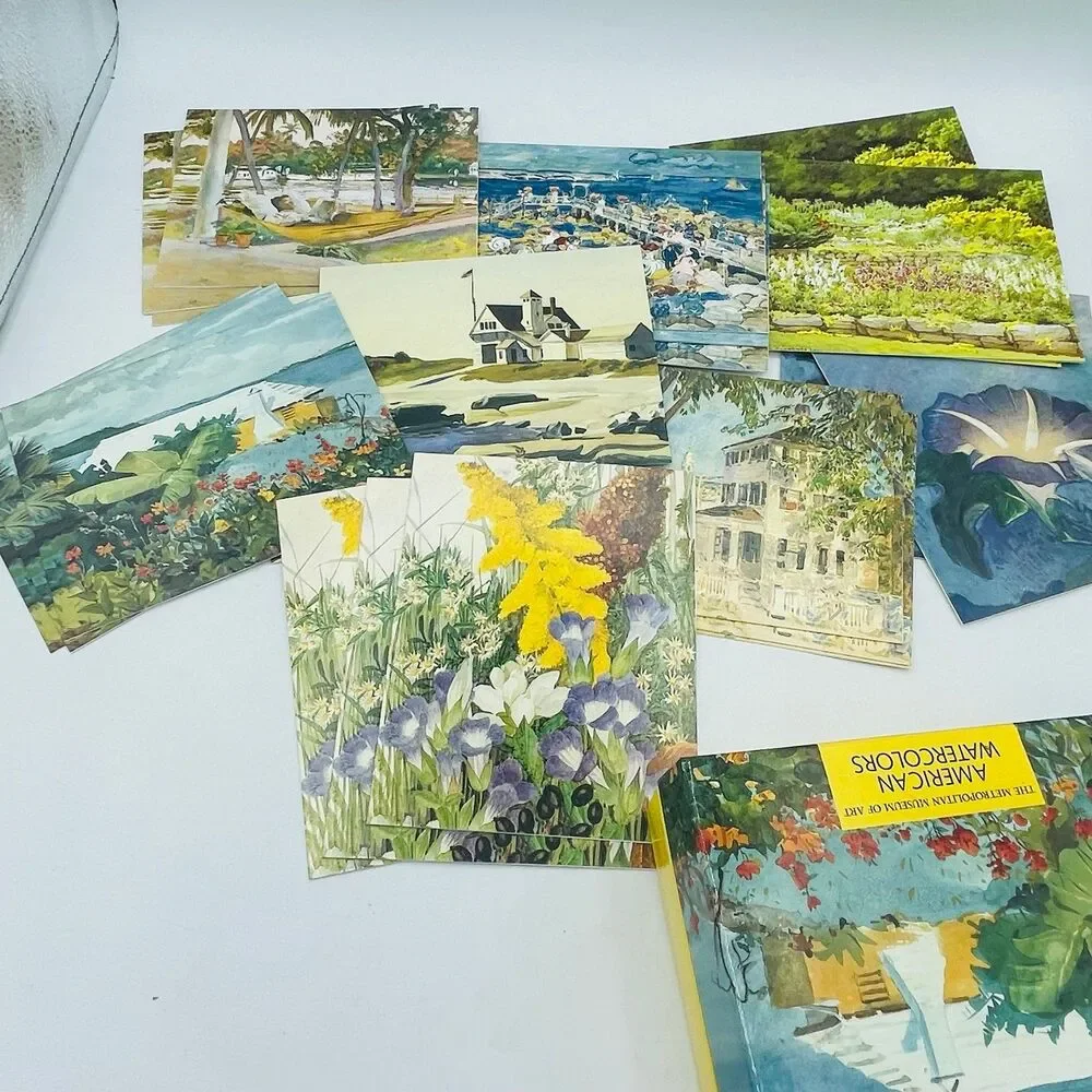 Metropolitan Museum of Art American Watercolors Boxed Set 32 Notecards 8 Designs